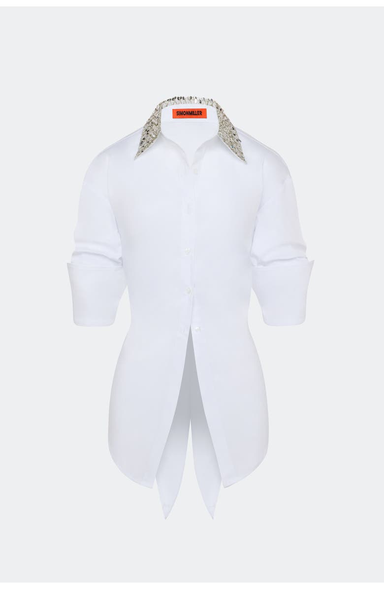 SIMONMILLER Loch Embellished Button Up, Alternate, color, Macadamia