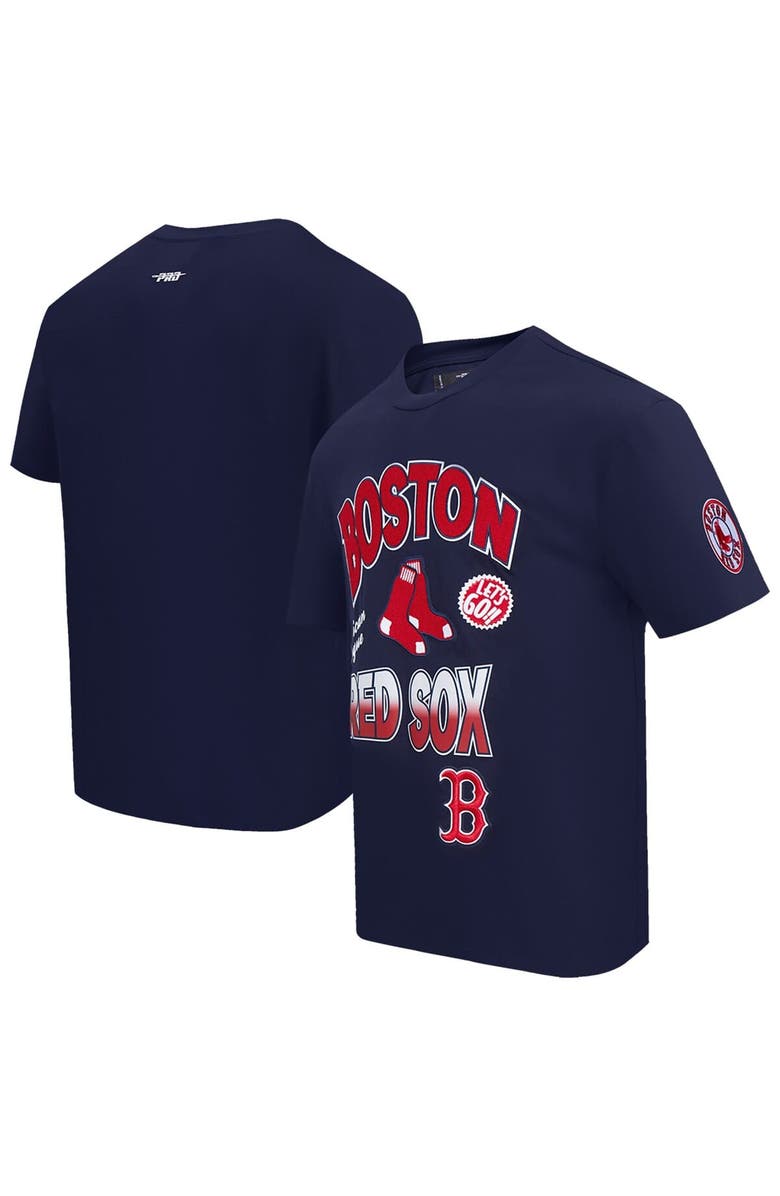 PRO STANDARD Men's Pro Standard Navy Boston Red Sox Turn It Up Dropped Shoulder T-Shirt, Alternate, color, Navy