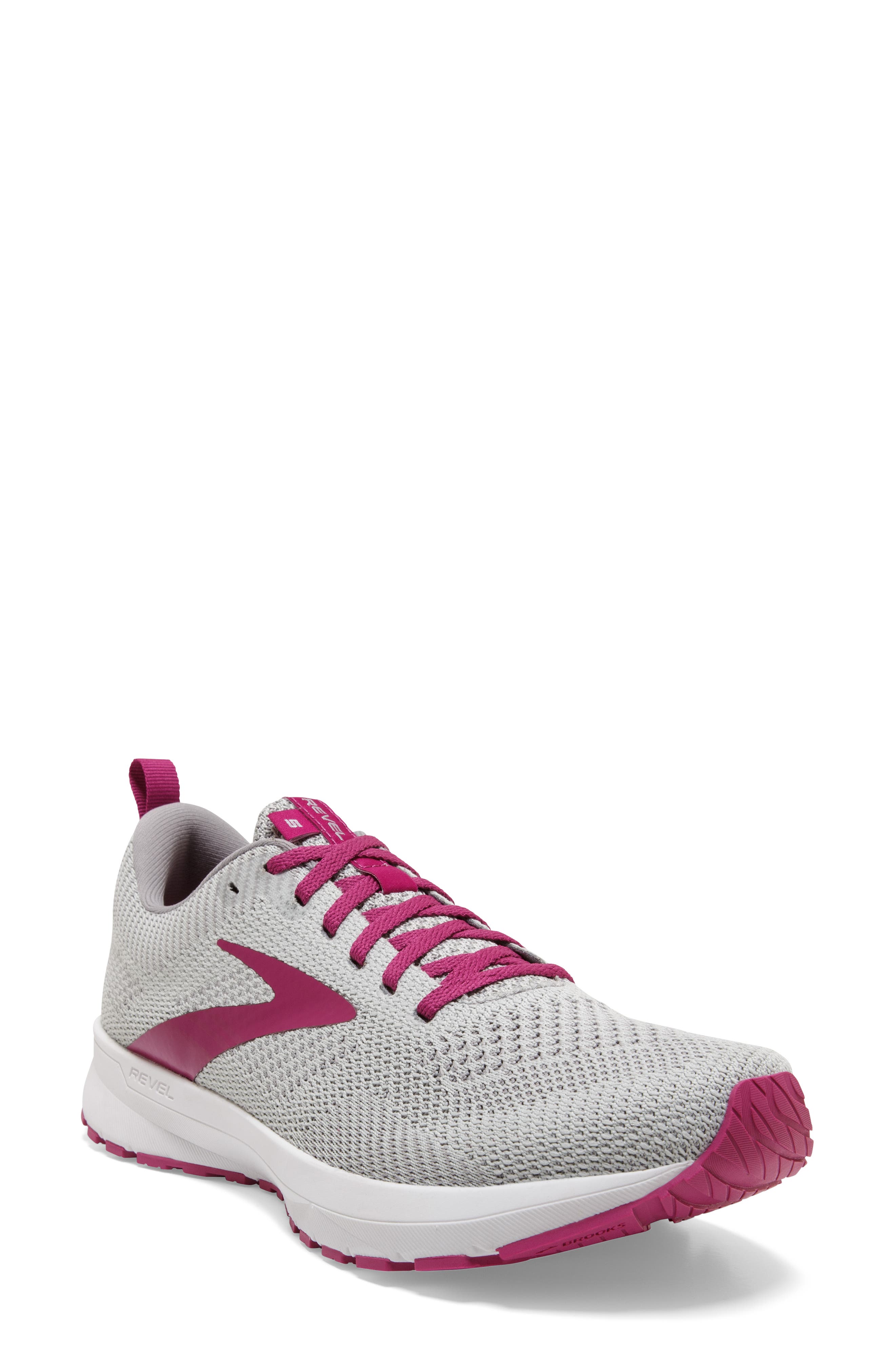 Revel 5 Hybrid Running Shoe, Main, color, GREY/ WHITE/ BATON ROUGE