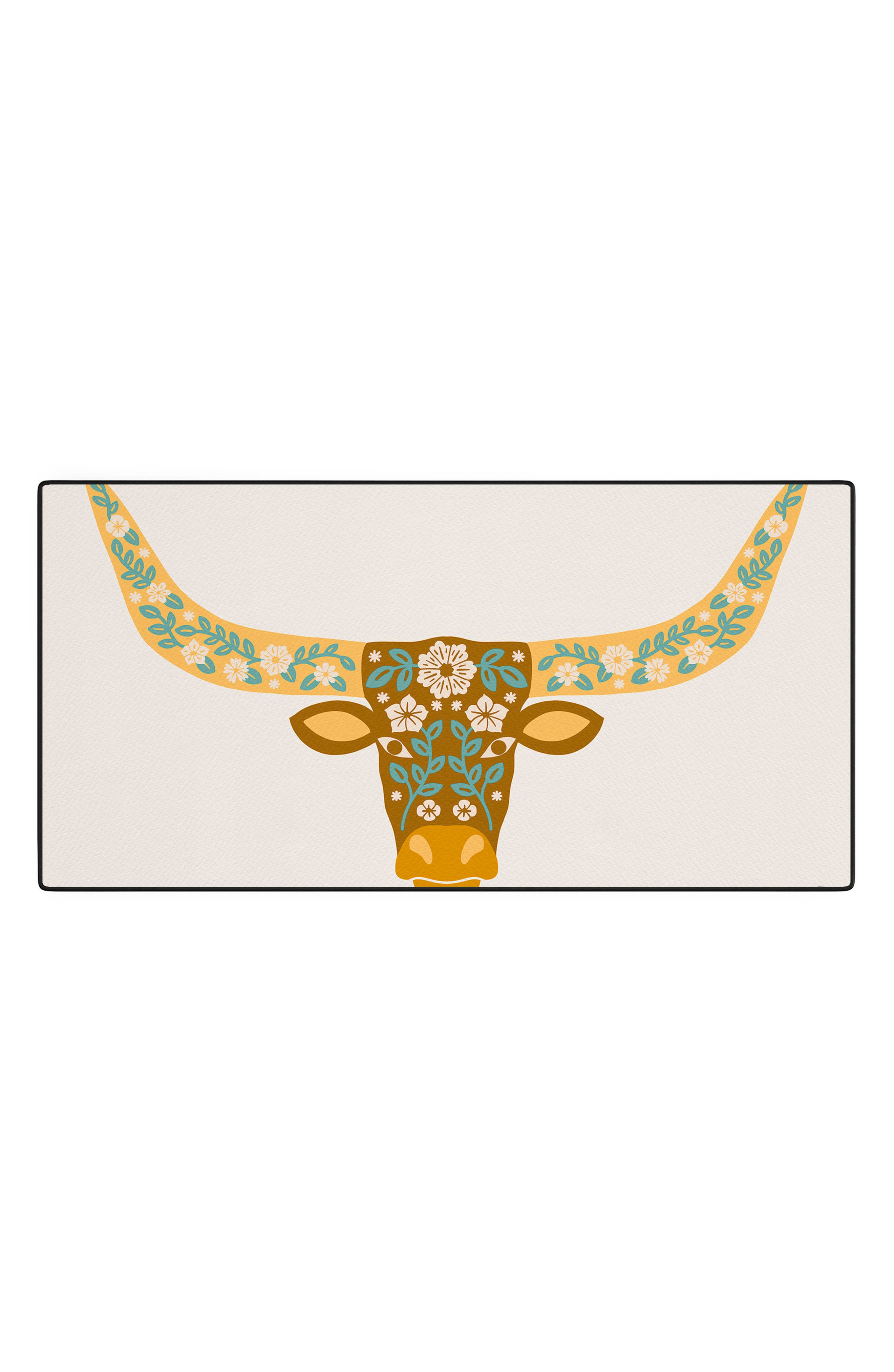 Deny Designs Floral Longhorn Desk Mat