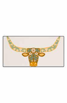 Deny Designs Floral Longhorn Desk Mat