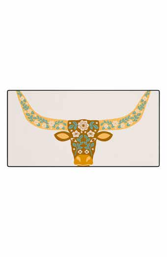 Deny Designs Floral Longhorn Desk Mat