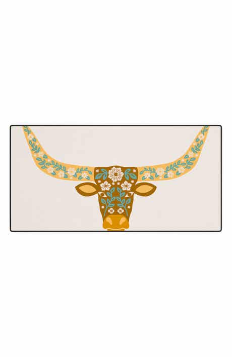 Deny Designs Floral Longhorn Desk Mat