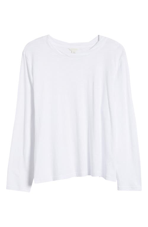 Caslonr Caslon(r) Twist Crewneck Long Sleeve T-shirt In White