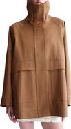 MANGO Oversize Funnel Neck Cotton Jacket