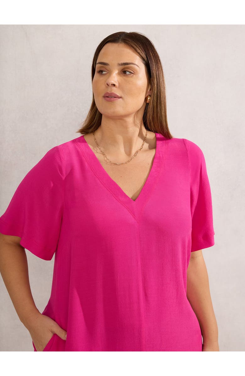 Live Unlimited V-Neck Dress, Alternate, color, Raspberry