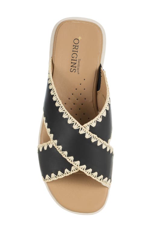 Baretraps Women's Origins Dolinda Slide Slip-on Sandals In Black Leather
