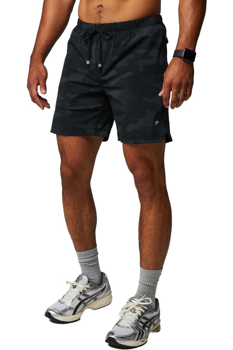 Men's The 7" One Short, Alternate, color, Black Tactical Camo