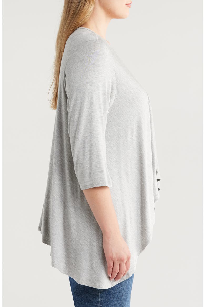 Open Front Cardigan, Alternate, color, HEATHER GREY