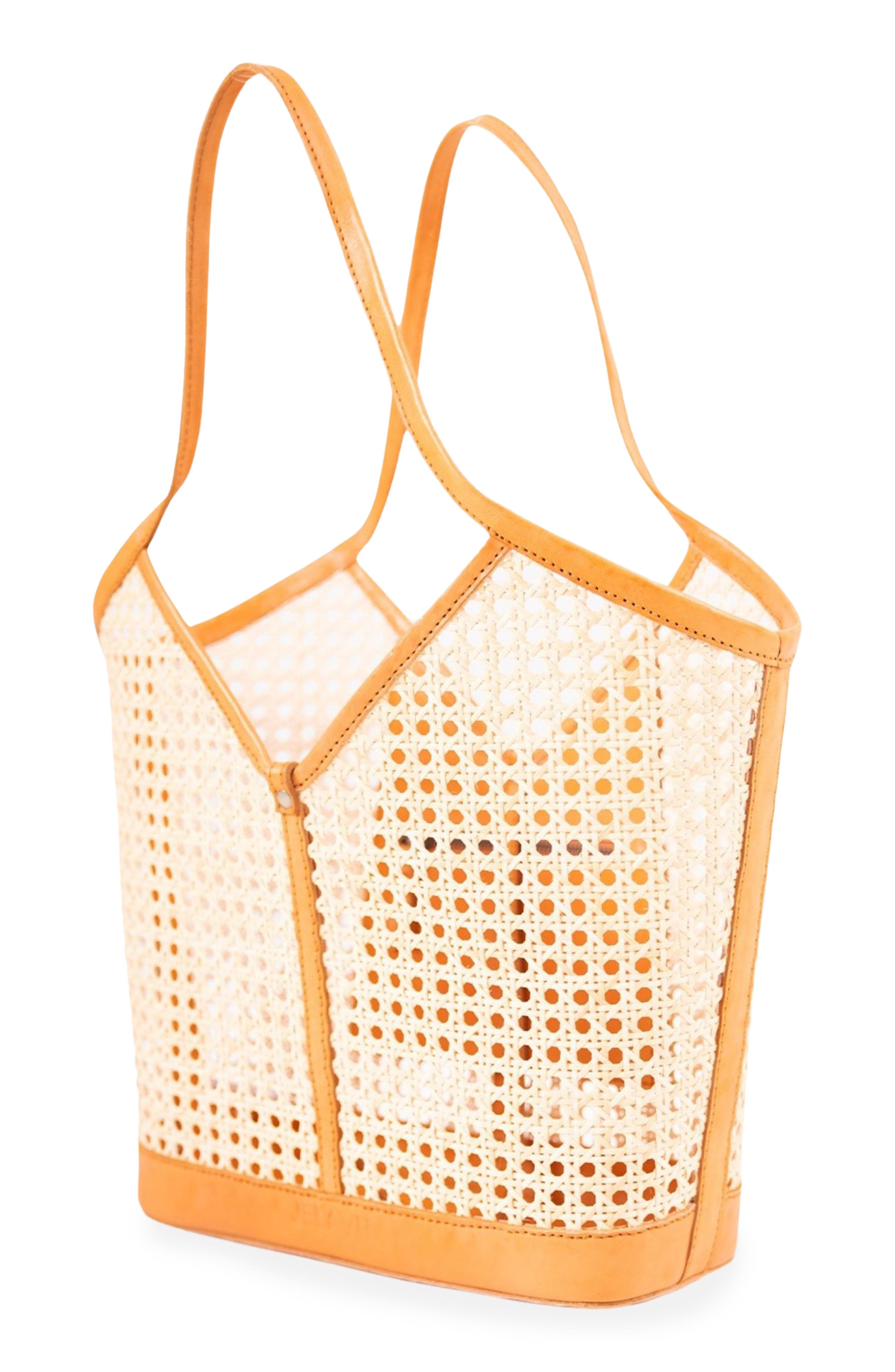 Jelavu Ophelia Handwoven Cane Tote Bag, Alternate, color, Tan