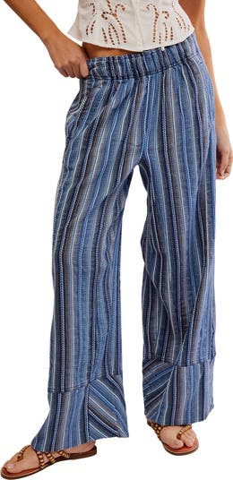 Days End Stripe Cotton Drawstring Pants