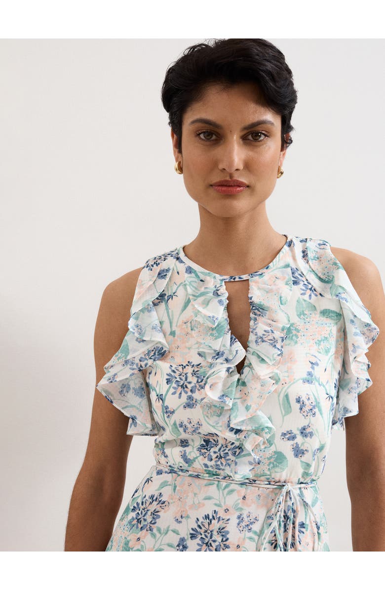 Phase Eight Rachel Floral Ruffle Detail Maxi Dress, Alternate, color, Ivory