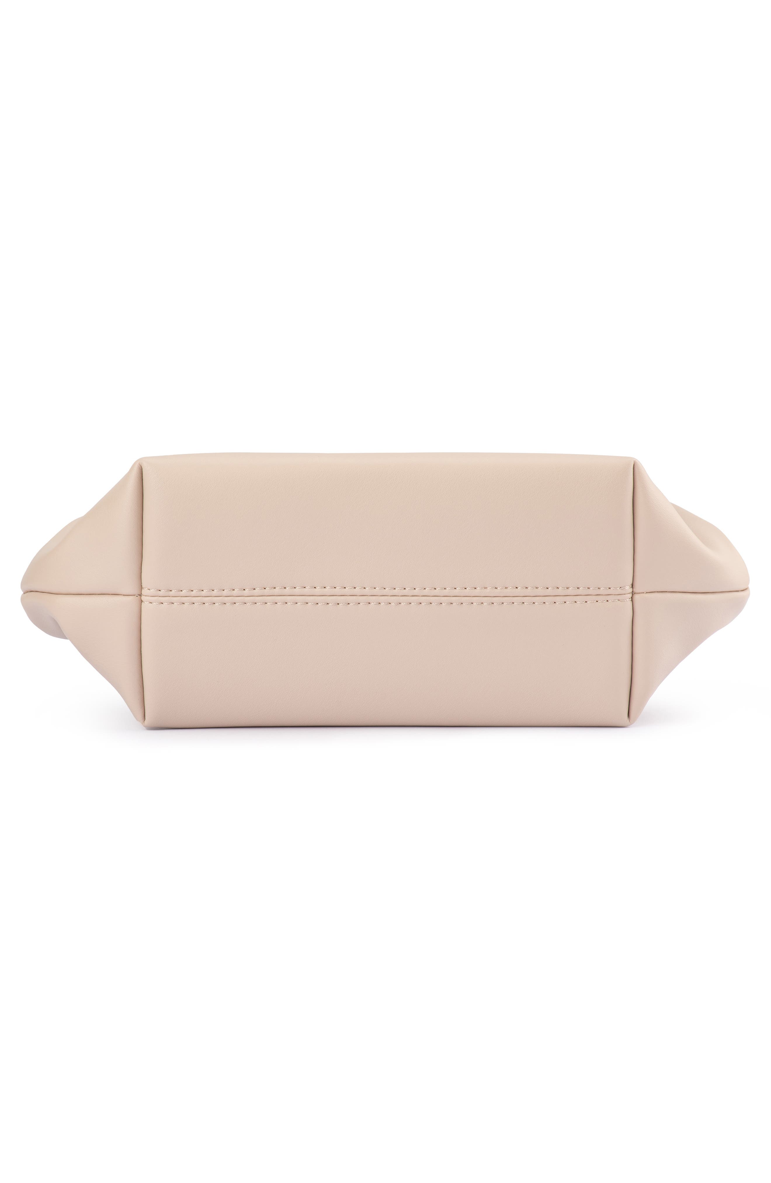 Olga Berg Josefina Faux Leather Frame Clutch, Alternate, color, Natural