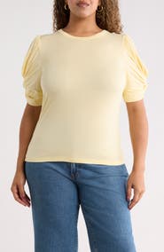 Renee C Ruched Sleeve Top