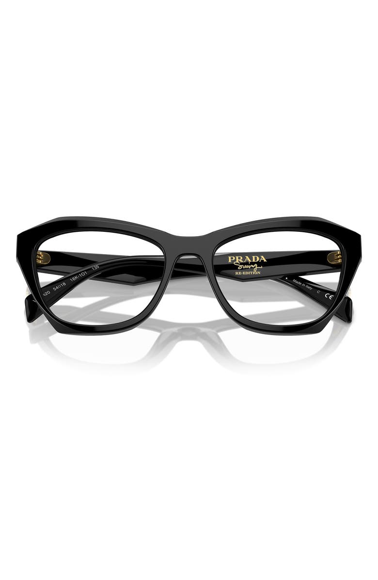 Prada 54mm Butterfly Optical Glasses, Alternate, color, 