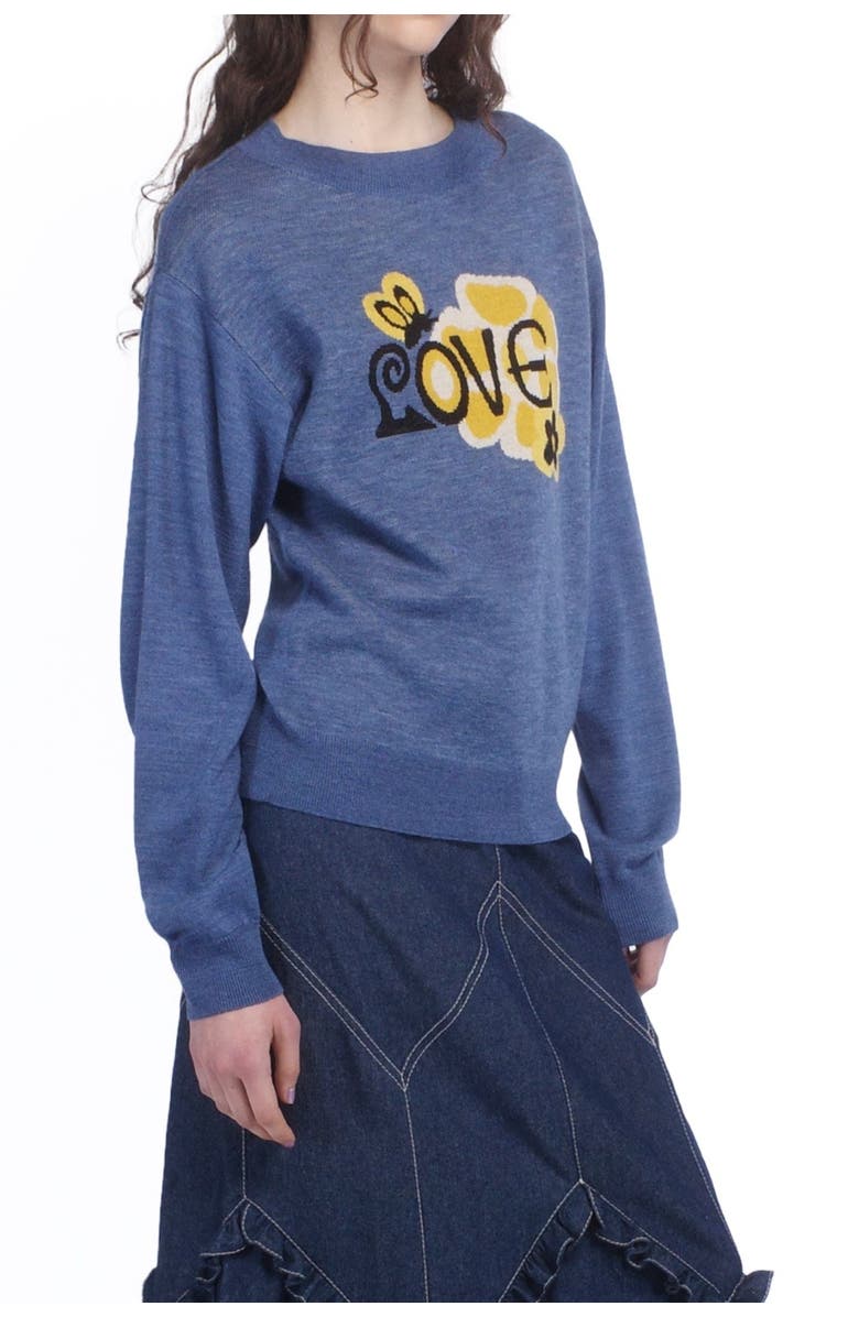 Anna Sui Love Knitwear Sweater, Alternate, color, Cornflower Multi