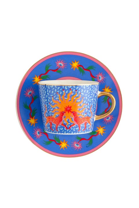 Luohu Animal 2 Pcs Porcelain Coffee Set 3 oz. Coffee Ritual