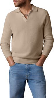 Faherty Sunwashed Organic Cotton Polo Sweater