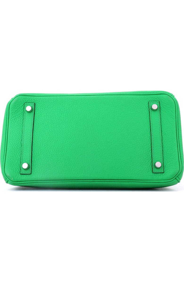 Pre-Owned Hermes Birkin Handbag Green Clemence with Palladium Hardware 30, Alternate, color, Green
