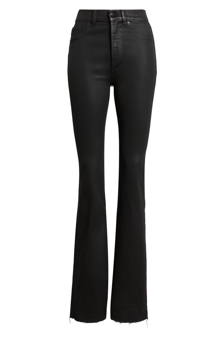 Bridget Instasculpt™ Coated High Waist Bootcut Jeans, Alternate, color, BLACK COATED