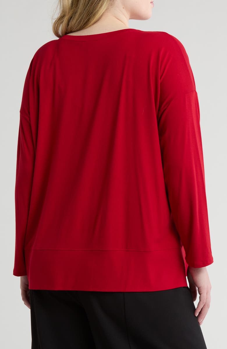 Eileen Fisher Boxy V-Neck Top, Alternate, color, 