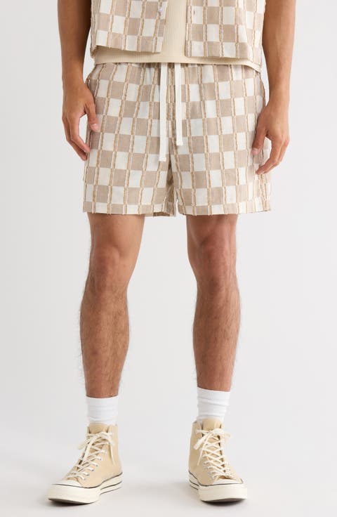 Andrew Check Cotton Shorts