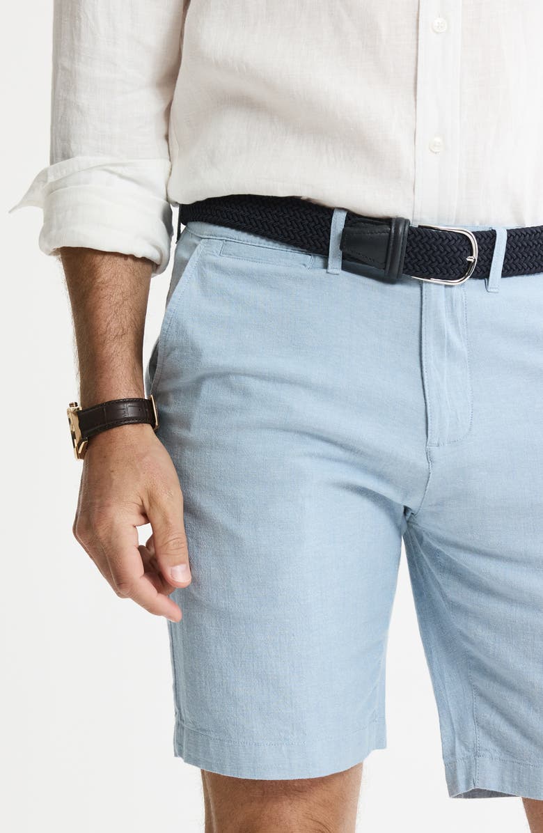 JACHS Stretch Cotton Chambray Shorts, Alternate, color, Light Blue