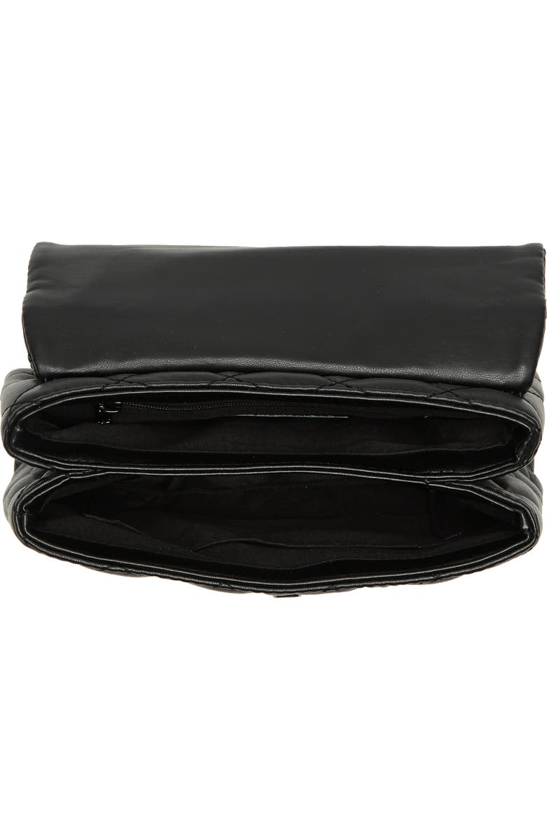 Badgley Mischka Collection Quilted Messenger Bag, Alternate, color, Black