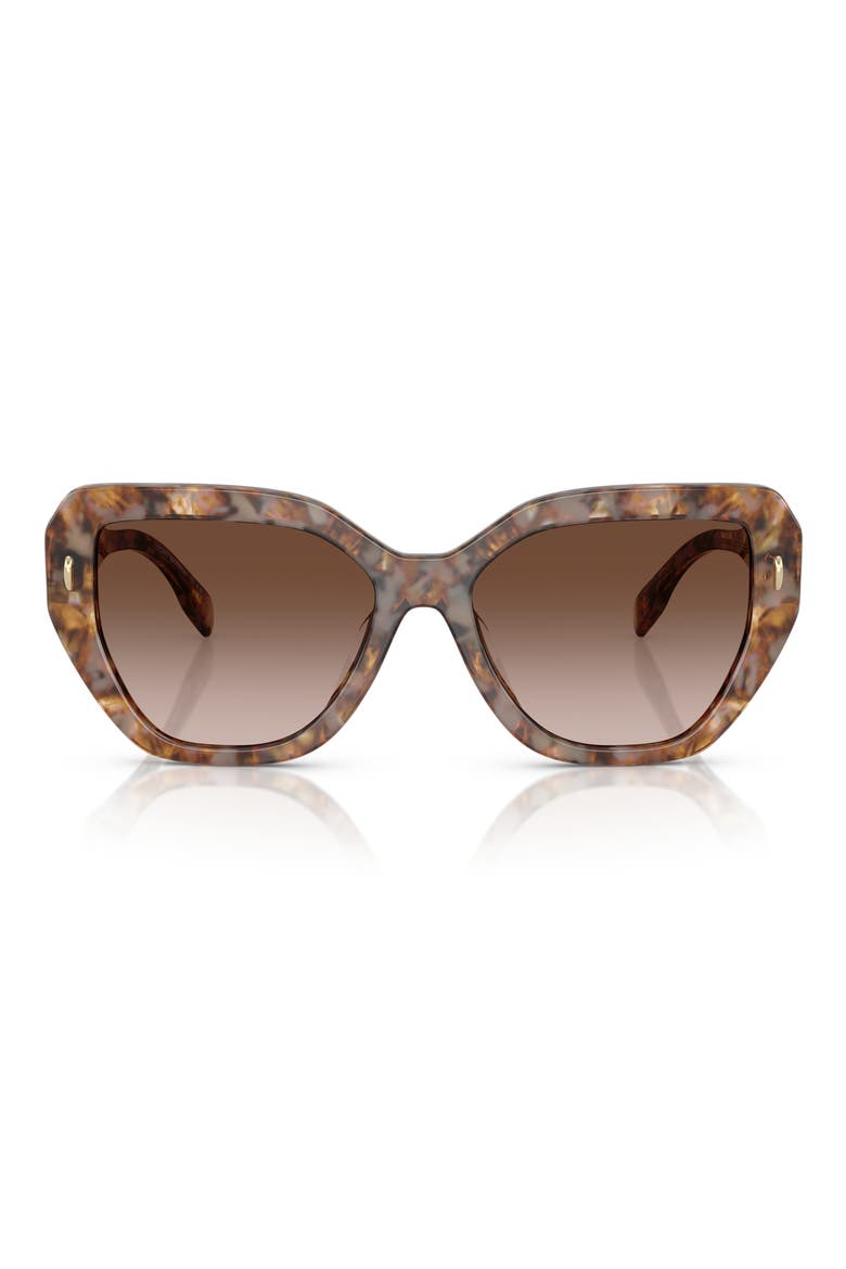 55mm Cat Eye Sunglasses, Main, color, TORTOISE