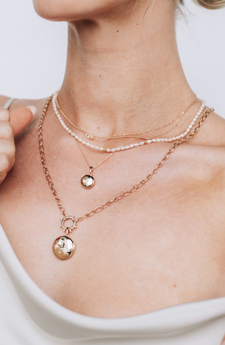 Anzie Gothic Constellation Pendant Necklace, Alternate, color, Yellow Gold