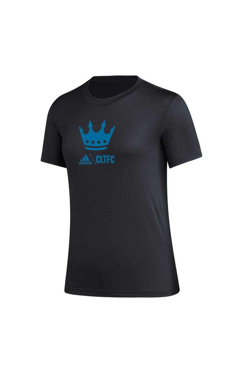 adidas Women's adidas Black Charlotte FC AEROREADY Club Icon T-Shirt, Alternate, color, Black