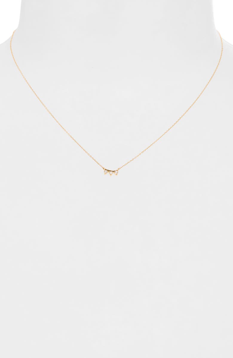 Bony Levy Icon Diamond Bar Pendant Necklace, Alternate, color, 18K Yellow Gold