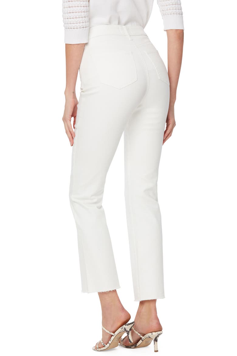 Cool Embrace® Raw Hem Ankle Slim Bootcut Jeans, Alternate, color, OPTIC WHITE