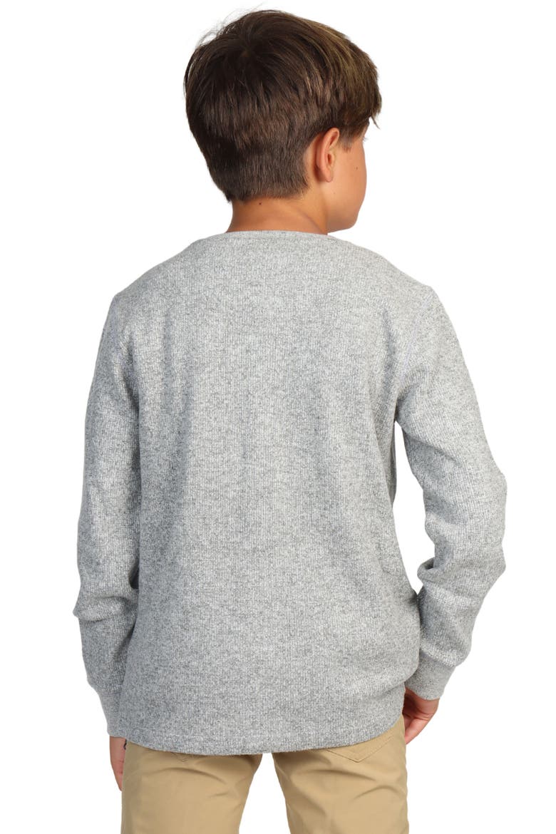 Kids' Heathered Henley, Alternate, color, GREY HEATHER