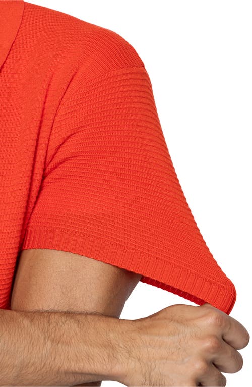 X-ray Xray Texture Short Sleeve Snap Front Shirt In Red