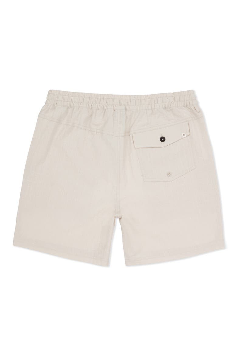 Volley Solid Cotton Drawstring Shorts, Alternate, color, BONE