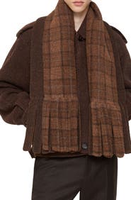 Burberry Detachable Scarf Wool Blend Jacket