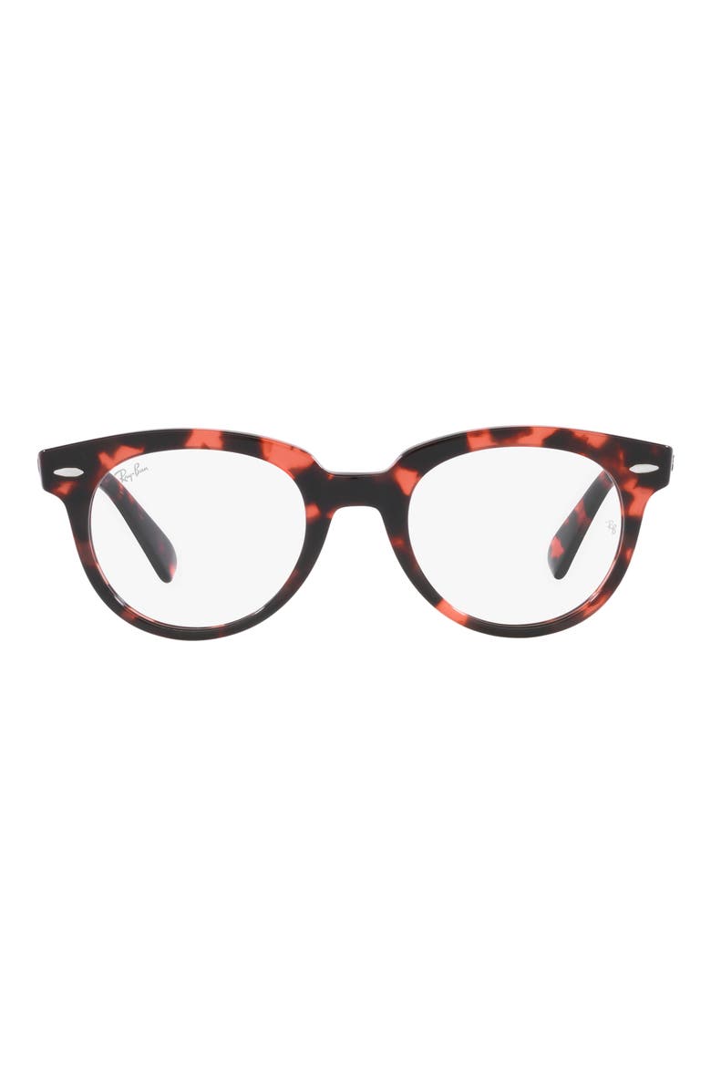 RX2199V 50mm Round Optical Glasses, Main, color, PINK HAVANA