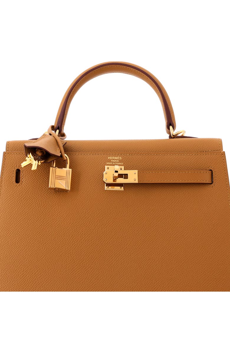 Pre-Owned Hermes Kelly Handbag Brown Epsom with Gold Hardware 25, Alternate, color, Sesame