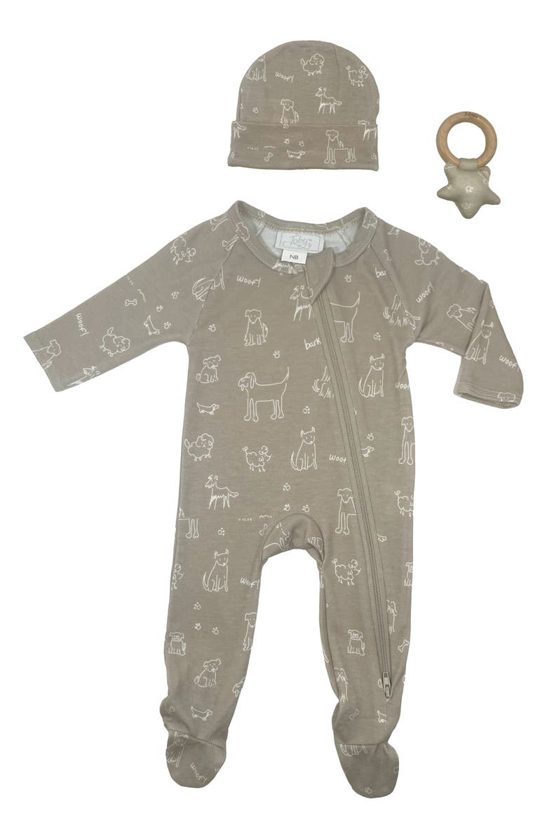 Toby Puppy Footie, Cap & Teether Set, Main, color,