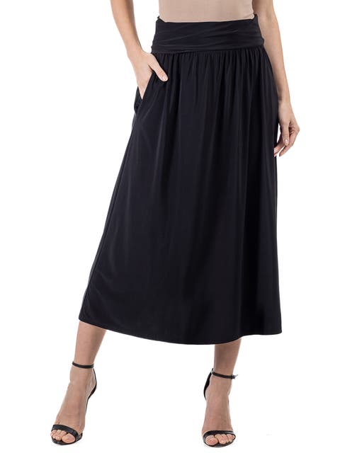 Foldover Maxi Skirt With Pockets