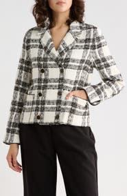 LK Bennett Clarisse Double Breasted Tweed Jacket