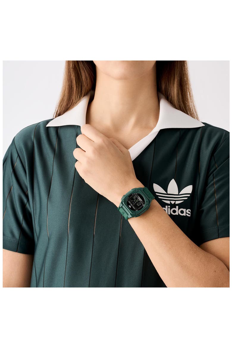 City Tech 4 Silicone Strap Watch, 42mm, Alternate, color, GREEN