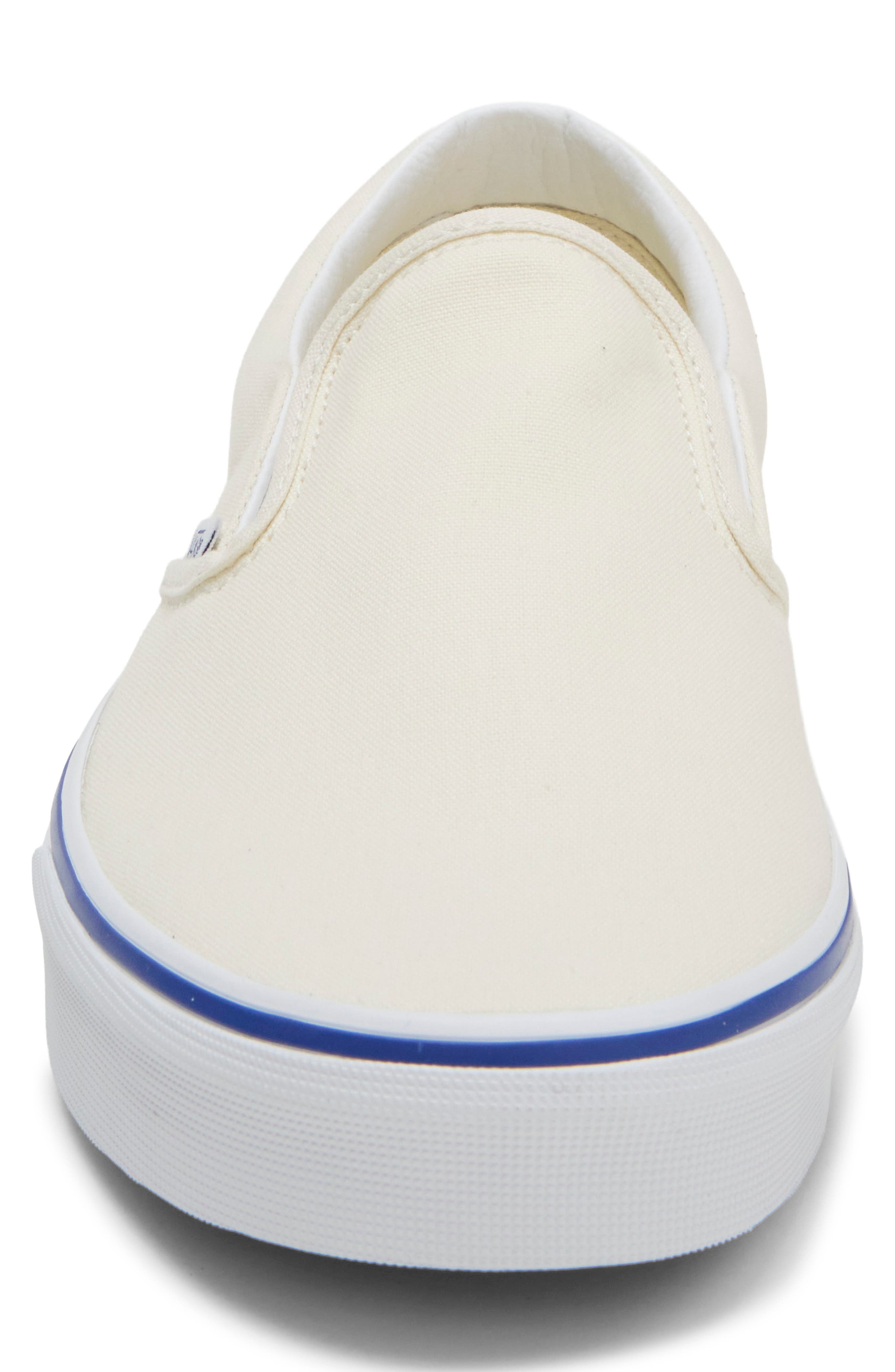 Classic Slip-On Sneaker, Alternate, color, MARSHMALLOW/ BLUE