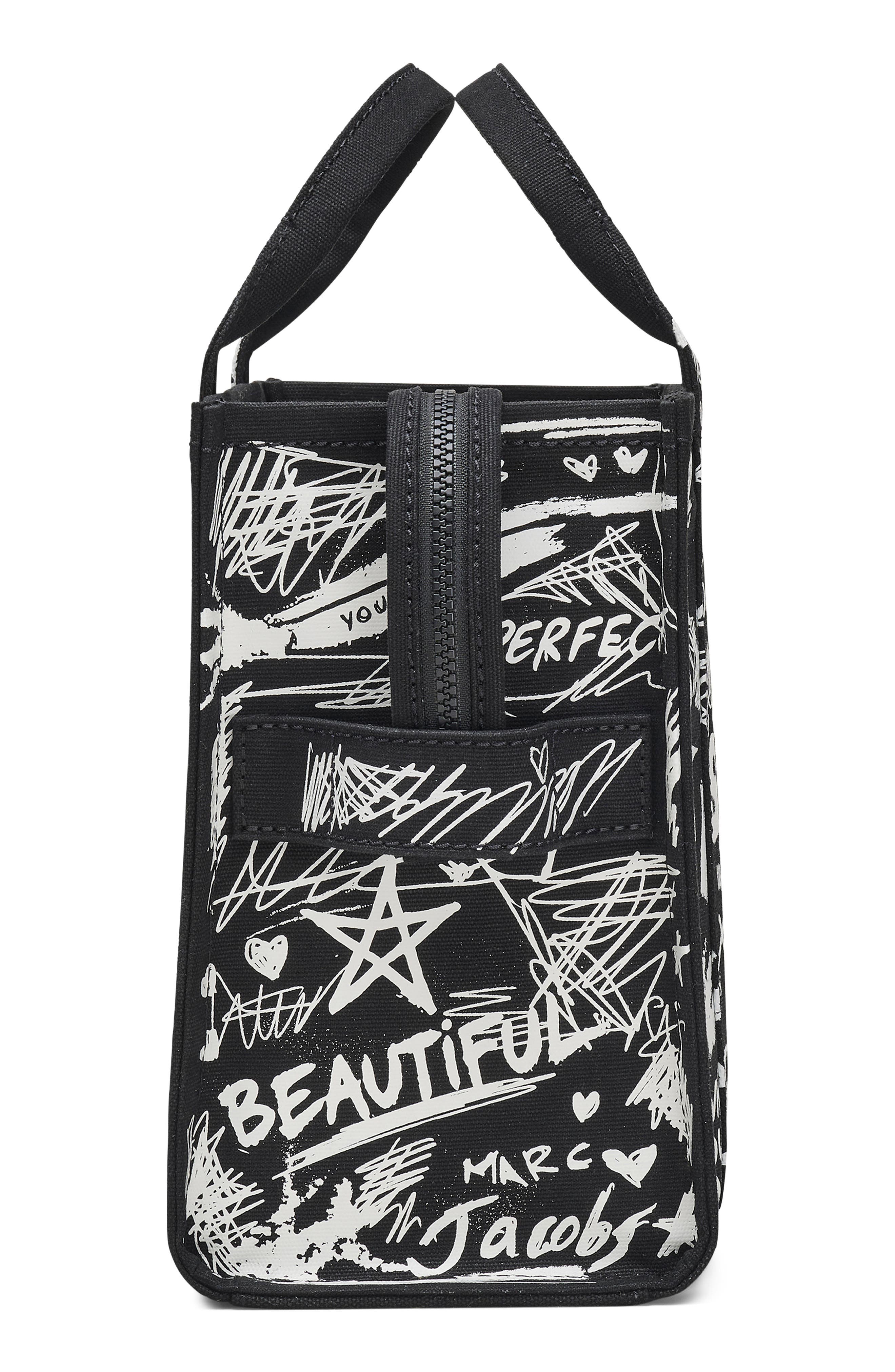 Marc Jacobs The Medium Canvas Tote, Alternate, color, Black Multi