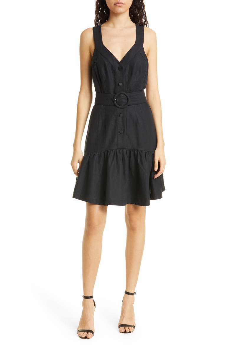 Ted Baker London Yazmino Linen Blend Tiered Ruffle Dress, Main, color,