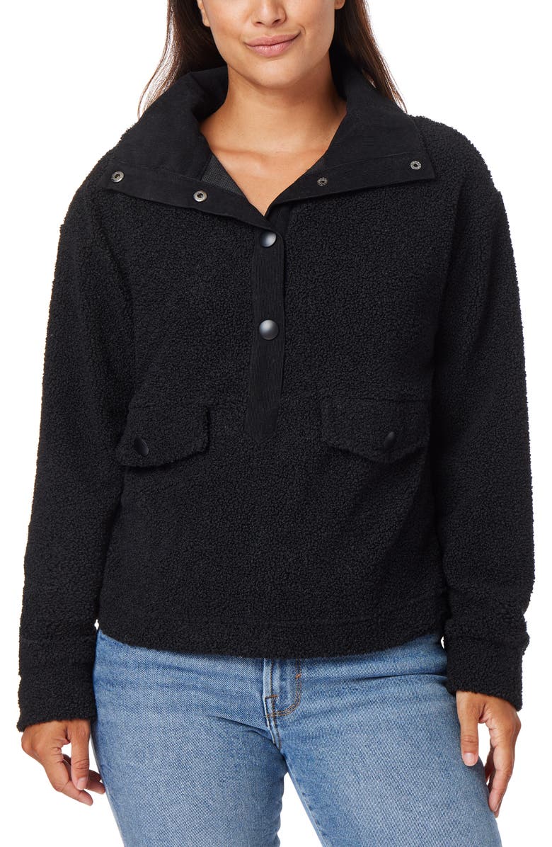 C & C California Borg Fleece Pullover, Main, color,