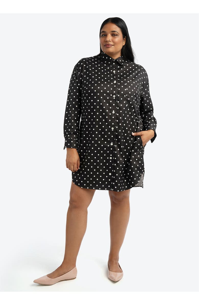 SEE ROSE GO Timeless Dot Tunic Shirt Dress Plus Size, Main, color, Timeless Dot