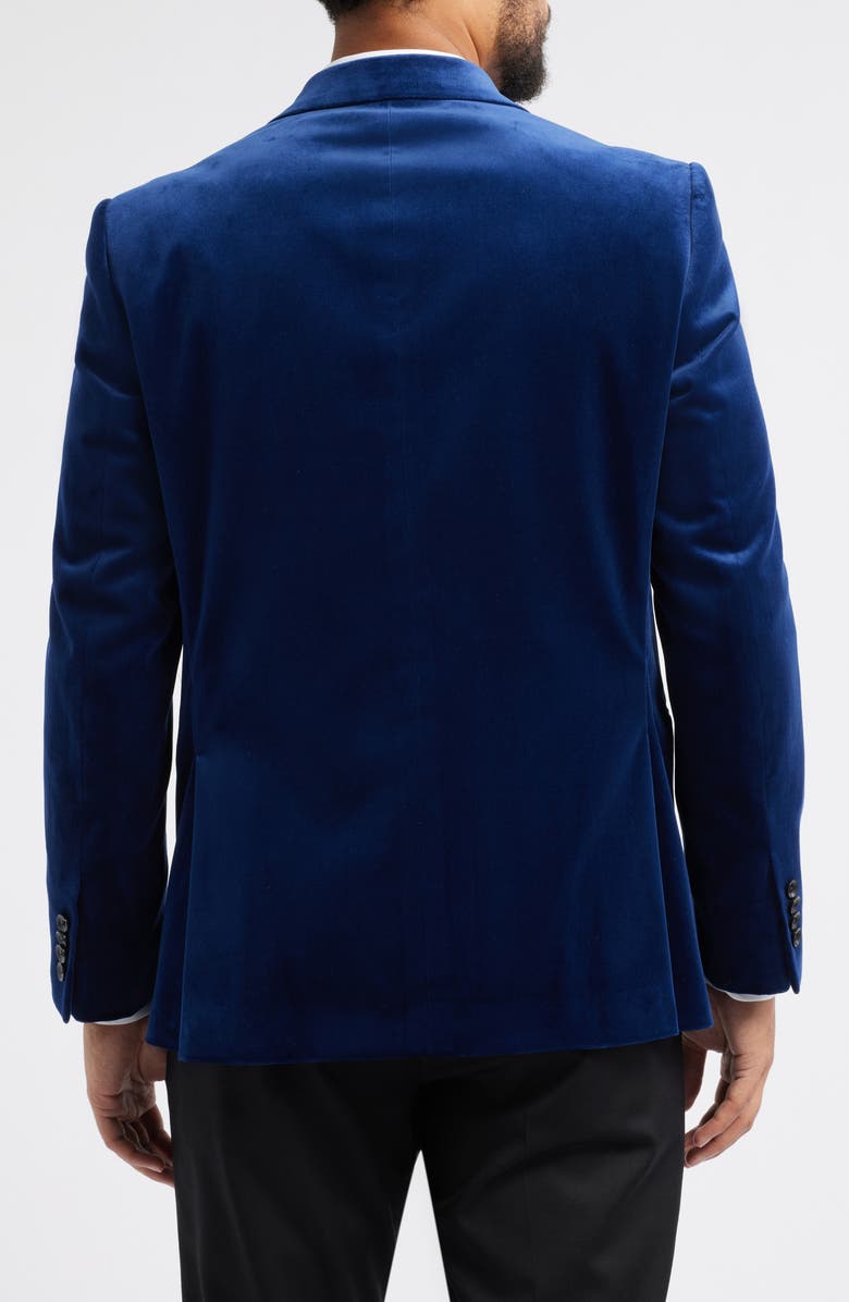 Jack Victor Erie Peaked Lapel Stretch Velvet Dinner Jacket, Alternate, color, 