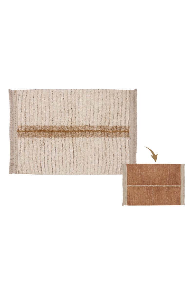 Lorena Canals Reversible Washable Rug Duetto Toffee, Alternate, color, Toffee, Natural, Linen
